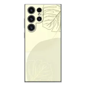 Чехол цветочный дизайн для Samsung Galaxy S25 Ultra (Зелёный фон)