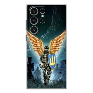Патриотический Чехол для Samsung Galaxy S25 Ultra (ЗСУ з крильями)