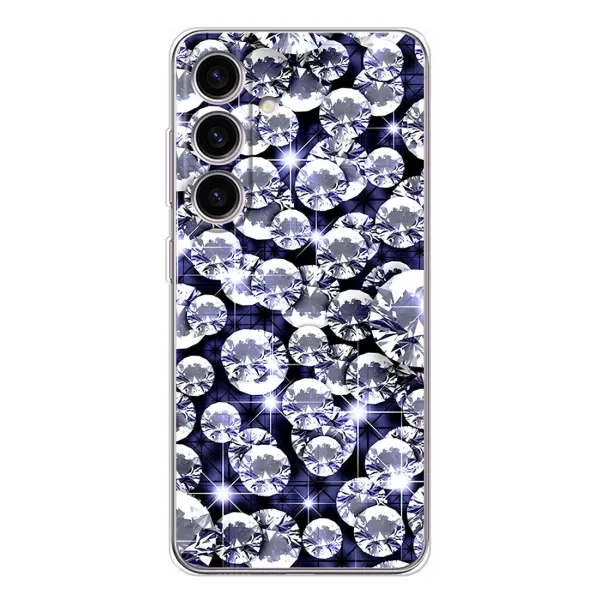 Чехол с рисунком «Бриллианты» для Samsung Galaxy S25 Чехол с рисунком «Бриллианты» для Samsung Galaxy S25