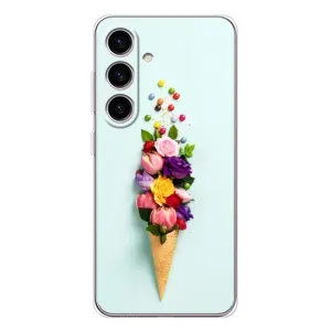 Чехлы с тематикой "ЦВЕТЫ" на Samsung Galaxy S25 (Цветок-мороженное)