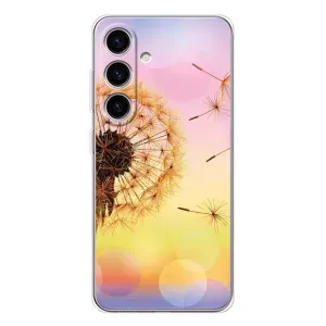 Силиконовый Чехол с одуванчиками на Samsung Galaxy S25 (Цветок-одуванчик)
