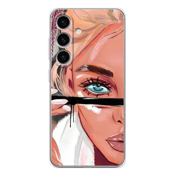 Чехол с рисунком «Девушка и ресницы» для Samsung Galaxy S25 Чехол с рисунком «Девушка и ресницы» для Samsung Galaxy S25