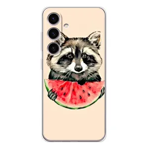 Силиконовый Чехол с Енотами на Samsung Galaxy S25 (Енот)
