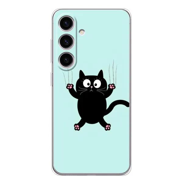Чехол с рисунком «Падающий кот» для Samsung Galaxy S25 Чехол с рисунком «Падающий кот» для Samsung Galaxy S25