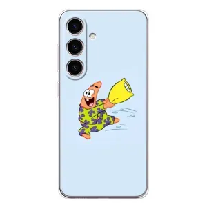Чехлы с Патриком на Samsung Galaxy S25 (Патрик с подушкой)