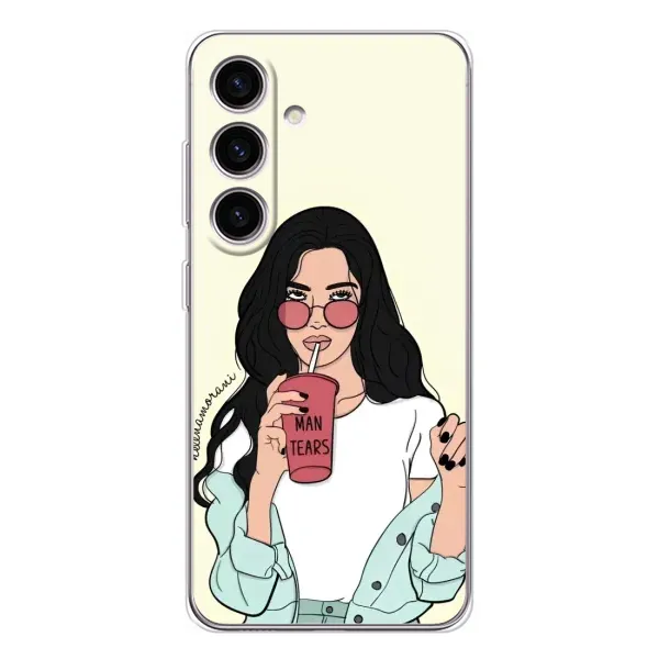 Чехол с рисунком «С напитком» для Samsung Galaxy S25 Чехол с рисунком «С напитком» для Samsung Galaxy S25