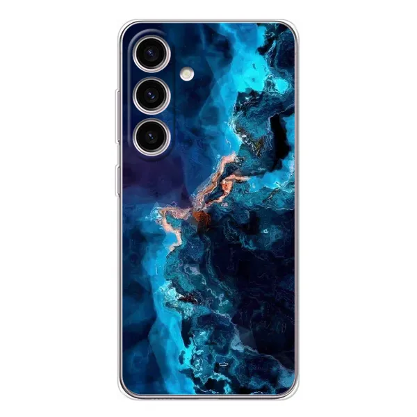 Чехол с рисунком «Синий мрамор» для Samsung Galaxy S25 Чехол с рисунком «Синий мрамор» для Samsung Galaxy S25