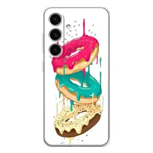 Чехол с изображением вкусной еды для Samsung Galaxy S25 (Сочные пончики)