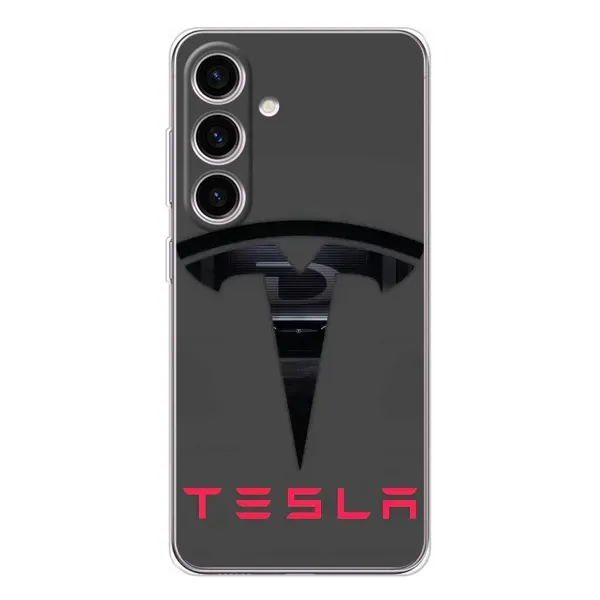 Чехол с рисунком «Logo TESLA» для Samsung Galaxy S25