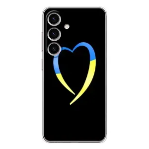Силиконовый Чехол на Samsung Galaxy S25 (Я-Украина) (Украинское сердце)