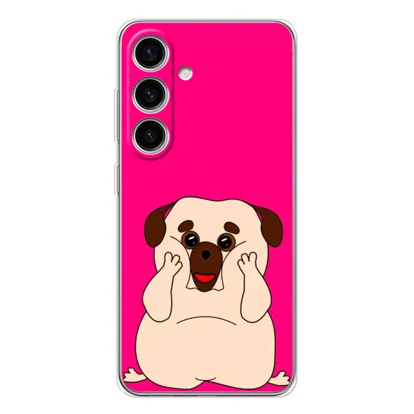 Чехол с рисунком «Веселый Мопсик» для Samsung Galaxy S25 Чехол с рисунком «Веселый Мопсик» для Samsung Galaxy S25
