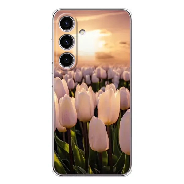 Чехол с рисунком «Закат с цветами» для Samsung Galaxy S25 Чехол с рисунком «Закат с цветами» для Samsung Galaxy S25