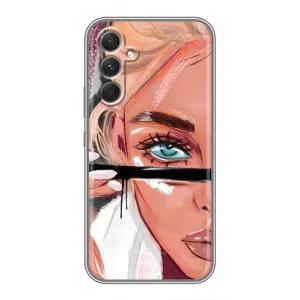 Силиконовый Чехол на Samsung Galaxy S26 Edge с картинкой Стильных Девушек (Девушка и ресницы)