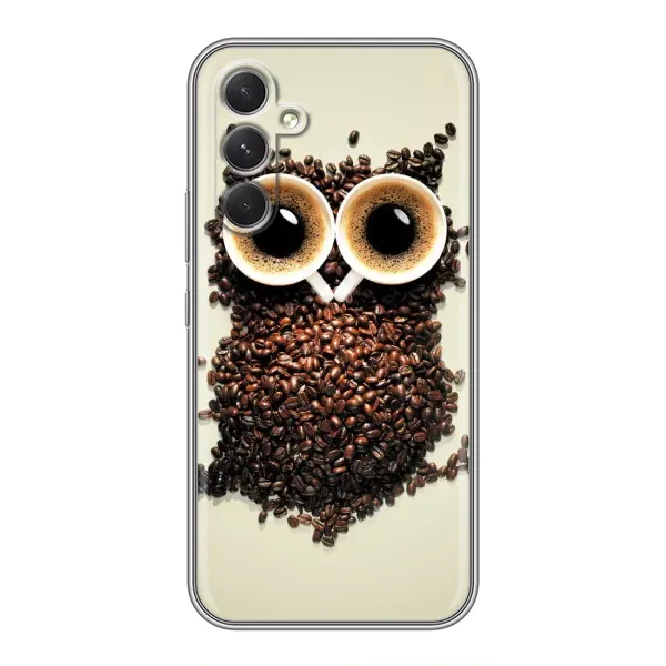 Чехол с рисунком «Сова с зерен кофе» для Samsung Galaxy S26 Edge Чехол с рисунком «Сова с зерен кофе» для Samsung Galaxy S26 Edge