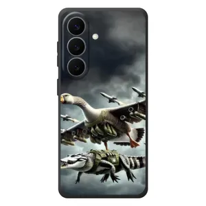 Чехол с мемами тралалело тралала для Samsung Galaxy S26 FE (Гусини и крокодило)
