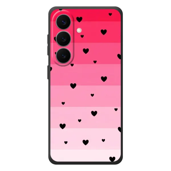 Чехол с рисунком «Чорные сердечки» для Samsung Galaxy S26 Plus Чехол с рисунком «Чорные сердечки» для Samsung Galaxy S26 Plus