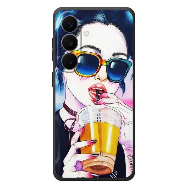 Чехол с рисунком «Девушка с коктейлем» для Samsung Galaxy S26 Plus Чехол с рисунком «Девушка с коктейлем» для Samsung Galaxy S26 Plus
