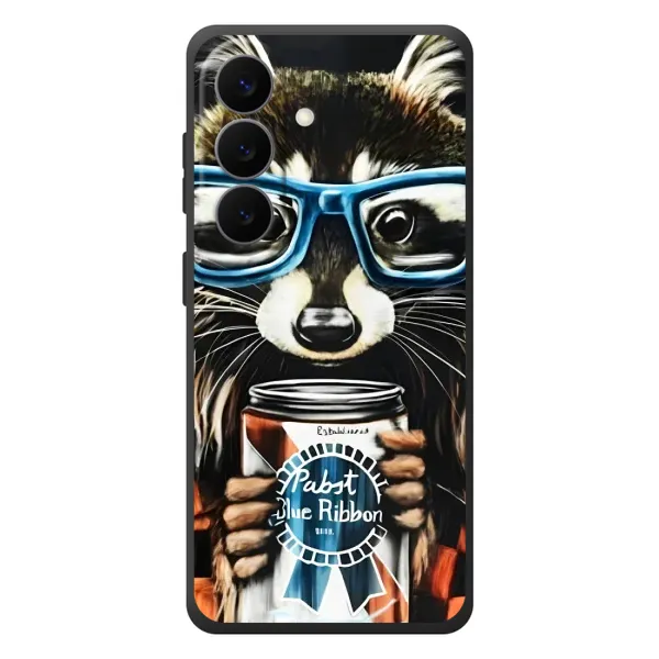 Чехол с рисунком «Енот в очках» для Samsung Galaxy S26 Plus Чехол с рисунком «Енот в очках» для Samsung Galaxy S26 Plus