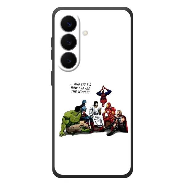 Чехол с рисунком «Иисус супергерой» для Samsung Galaxy S26 Plus Чехол с рисунком «Иисус супергерой» для Samsung Galaxy S26 Plus