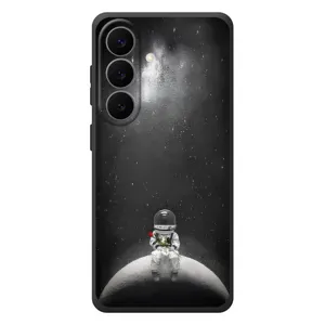 Силіконовый Чохол з принтом "Космонавти" на Samsung Galaxy S26 Plus (Космонавт романтик)