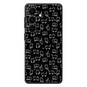 Чехол на тематику: Коты для Samsung Galaxy S26 Plus (Котики на черном)