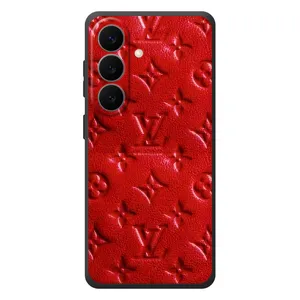 Текстурный Чехол Louis Vuitton для Галакси С26 Плюс (Красный ЛВ)