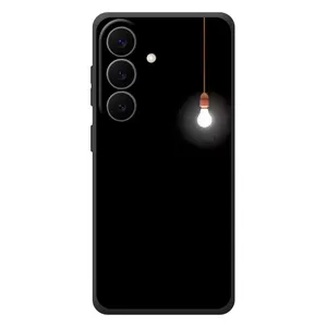 Чохол з картинками на чорному фоні для Samsung Galaxy S26 Plus (Лампочка)