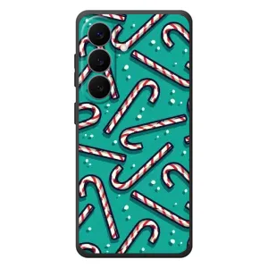Силиконовый бампер на рождество для Samsung Galaxy S26 Plus (Леденцы)