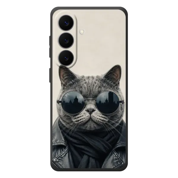 Чехол с рисунком «Модный кот» для Samsung Galaxy S26 Plus Чехол с рисунком «Модный кот» для Samsung Galaxy S26 Plus