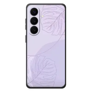 Чохол квітковий дизайн для Samsung Galaxy S26 Plus (Монстера фіолетова)