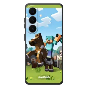 Чехлы для Samsung Galaxy S26 Plus (Персонажи Майн Крафт) (На коне)