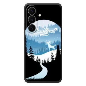 Силиконовый бампер на рождество для Samsung Galaxy S26 Plus (Рождественский Олень)