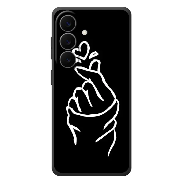 Чехол с рисунком «Сердце на черном» для Samsung Galaxy S26 Plus Чехол с рисунком «Сердце на черном» для Samsung Galaxy S26 Plus