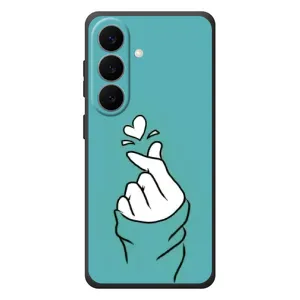Чехлы (Знак сердечка) на Samsung Galaxy S26 Plus (Сердечко на бирюзовом)