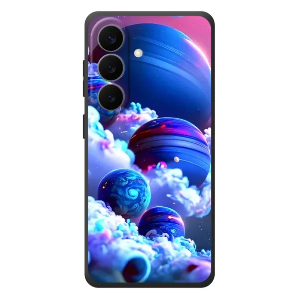 Чехол с рисунком «Синие планеты» для Samsung Galaxy S26 Plus