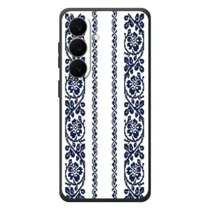 Силиконовый Чехол на Samsung Galaxy S26 Plus с картинкой Вышиванки (Синяя вышиванка)