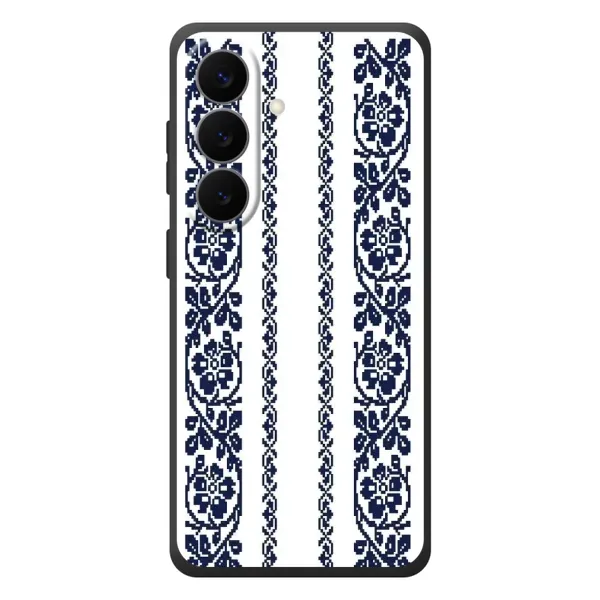 Чохол з малюнком «Синя вишиванка» для Samsung Galaxy S26 Plus