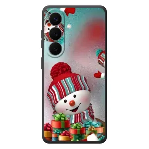 Чехлы на Новый Год Samsung Galaxy S26 Plus (Снеговик в шапке)