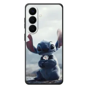 Чехол с рисунком Стич для Samsung Galaxy S26 Plus (Стич с цветочком)