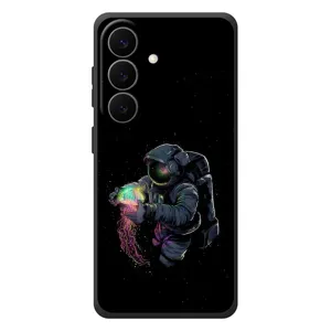 Силіконовый Чохол з принтом "Космонавти" на Samsung Galaxy S26 Plus (В руках земля)