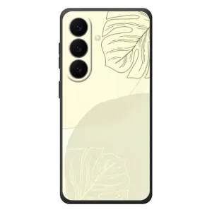 Чохол квітковий дизайн для Samsung Galaxy S26 Plus (Зелений фон)