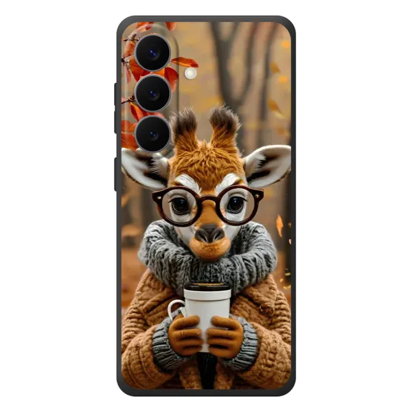 Чехол с рисунком «Жираф с кофе» для Samsung Galaxy S26 Plus Чехол с рисунком «Жираф с кофе» для Samsung Galaxy S26 Plus