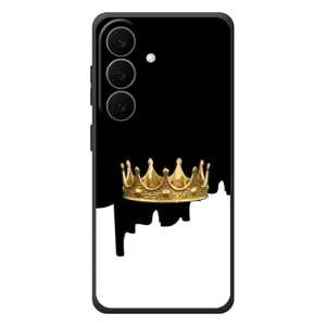 Чехол (Корона на чёрном фоне) для Галакси С26 Плюс (Золотая корона)