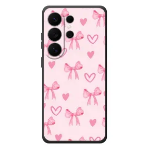Чехол банты для Samsung Galaxy S26 Ultra (Бантики и сердечки)