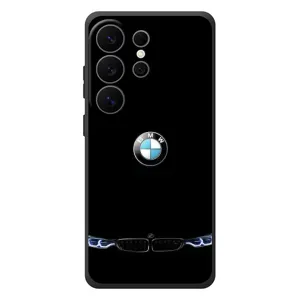 Силиконовый бампер с картинкой машины на Samsung Galaxy S26 Ultra (Черный BMW)