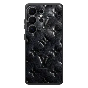 Текстурний Чохол Louis Vuitton для Галаксі С26 Ультра (Чорний ЛВ)