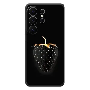 Чехол с изображением вкусной еды для Samsung Galaxy S26 Ultra (Чёрная клубника)