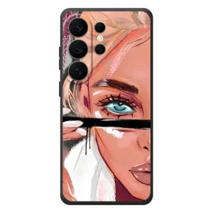 Силиконовый Чехол на Samsung Galaxy S26 Ultra с картинкой Стильных Девушек (Девушка и ресницы)