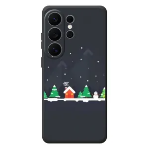 Силиконовый бампер на рождество для Samsung Galaxy S26 Ultra (Город зимний)