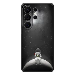 Силиконовый Чехол с принтом "Космонавты" на Samsung Galaxy S26 Ultra (Космонавт романтик)